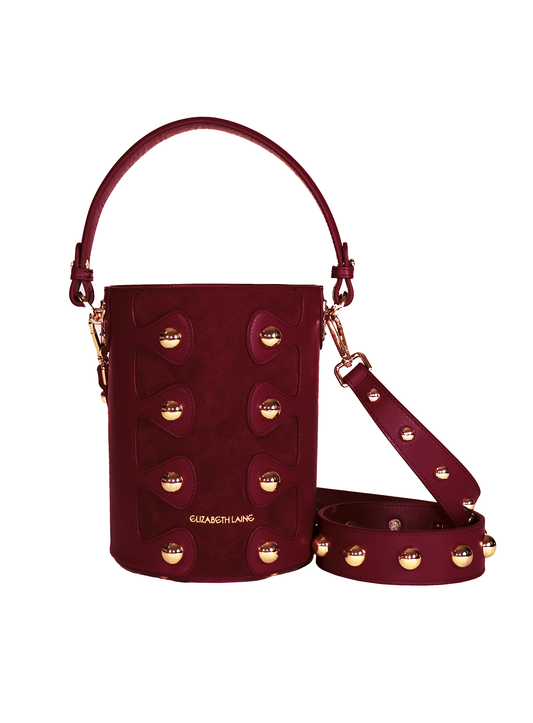 Ari Bucket Bag Maroon - Elizabeth Laine