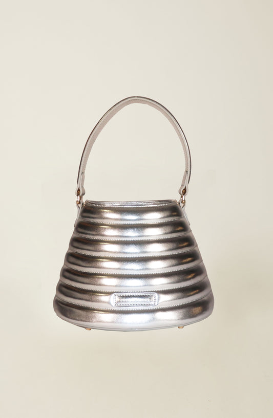 Beehive Bucket Bag Silver