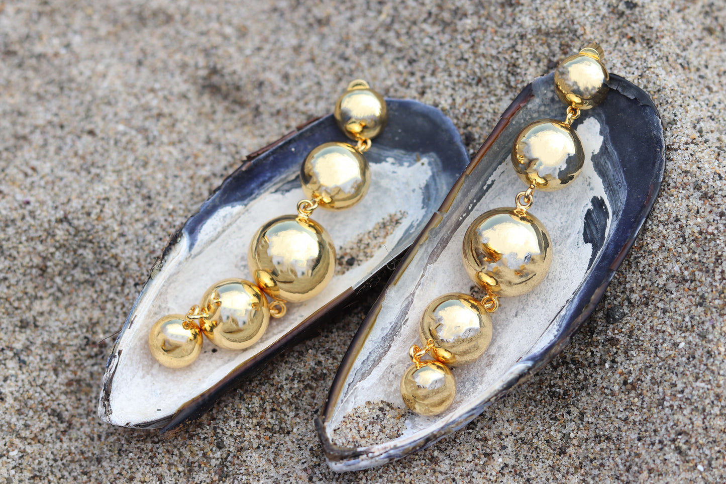 Solar Drop Earrings in Gold
