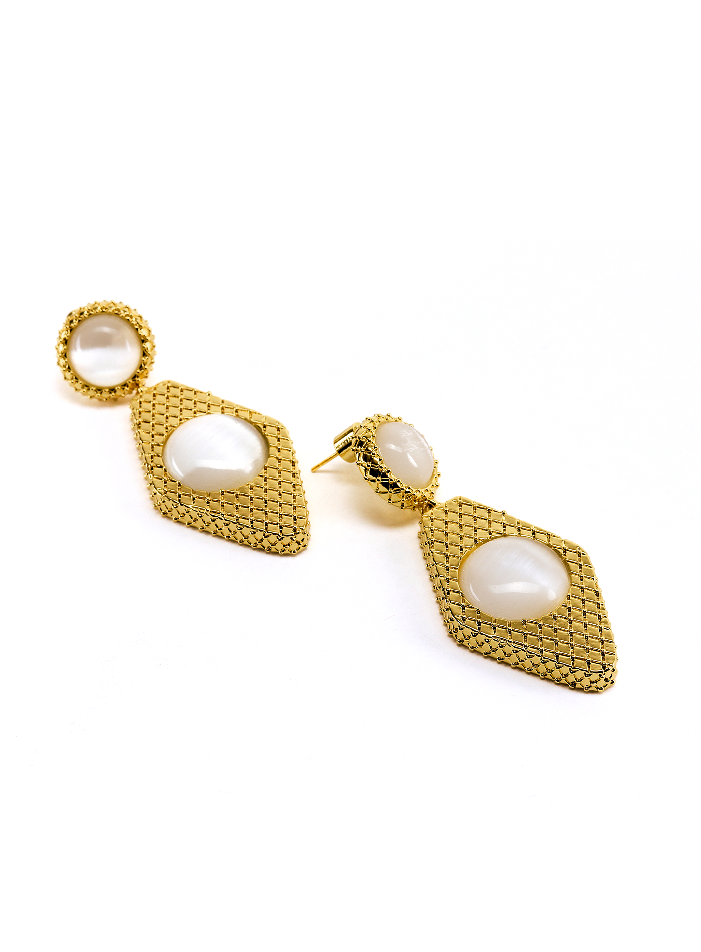 Royalty Drop Earrings Opal - Elizabeth Laine