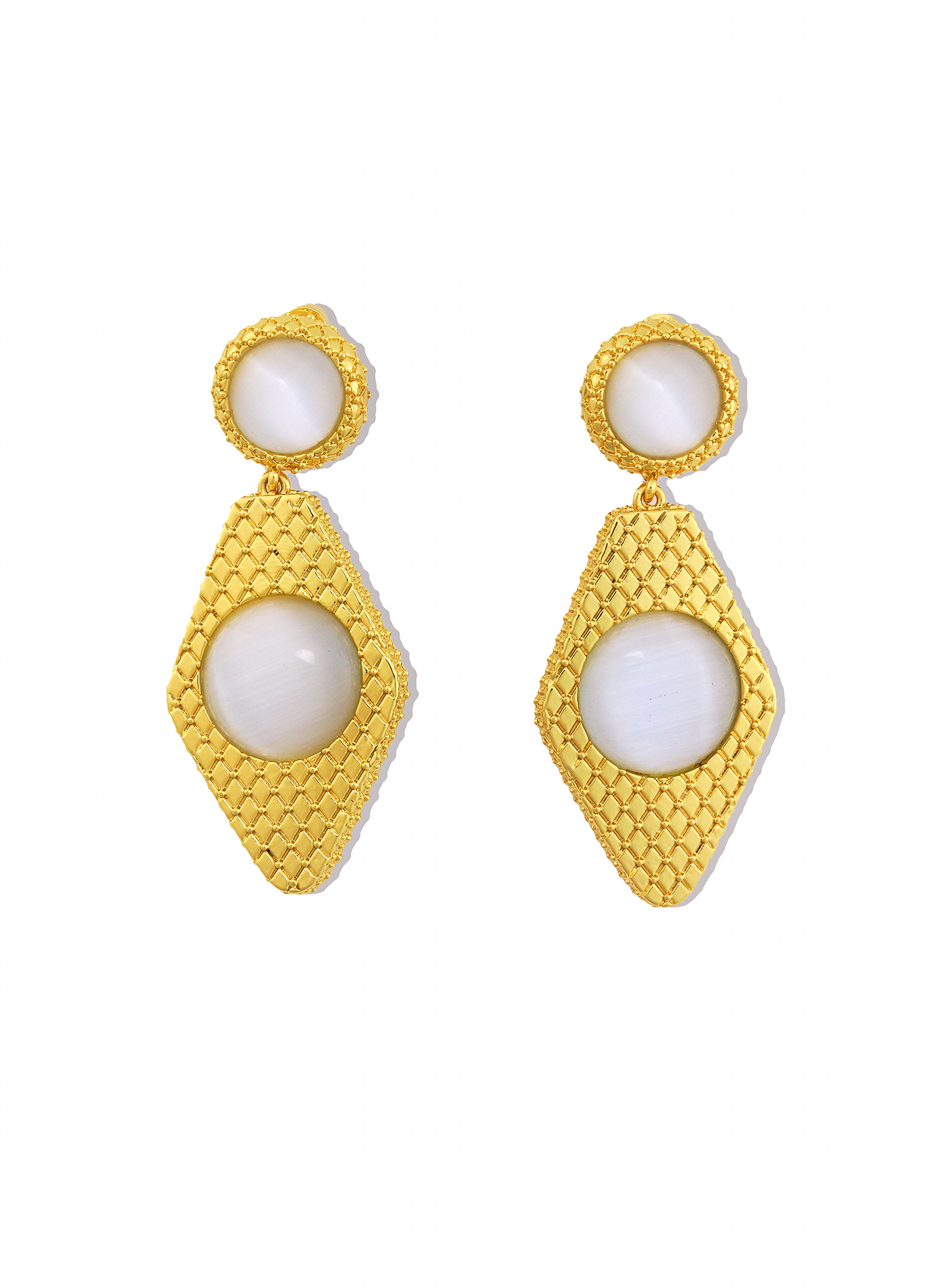 Royalty Drop Earrings Opal - Elizabeth Laine