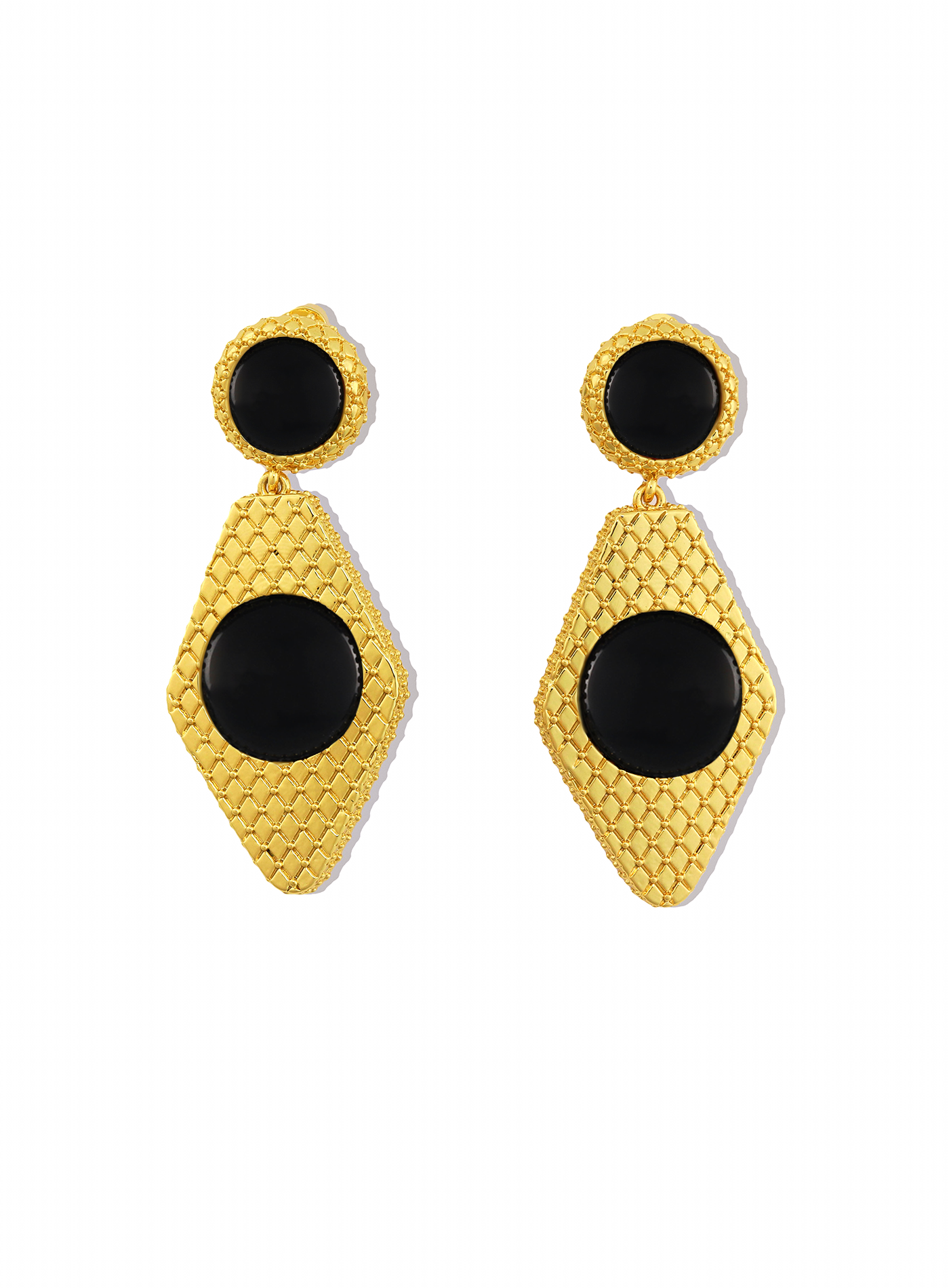 Royalty Drop Earrings Black