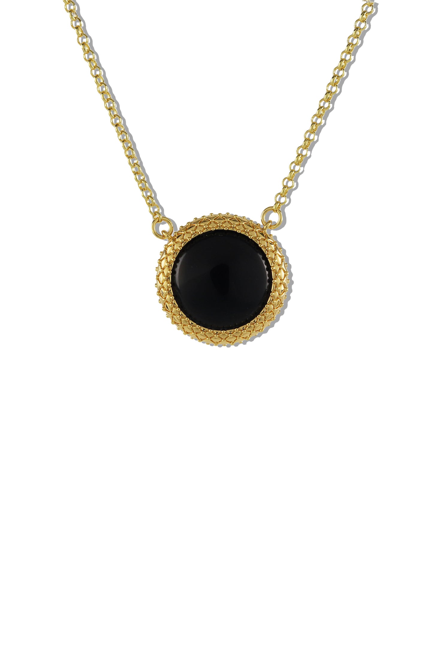 Royalty Pendant Necklace Black