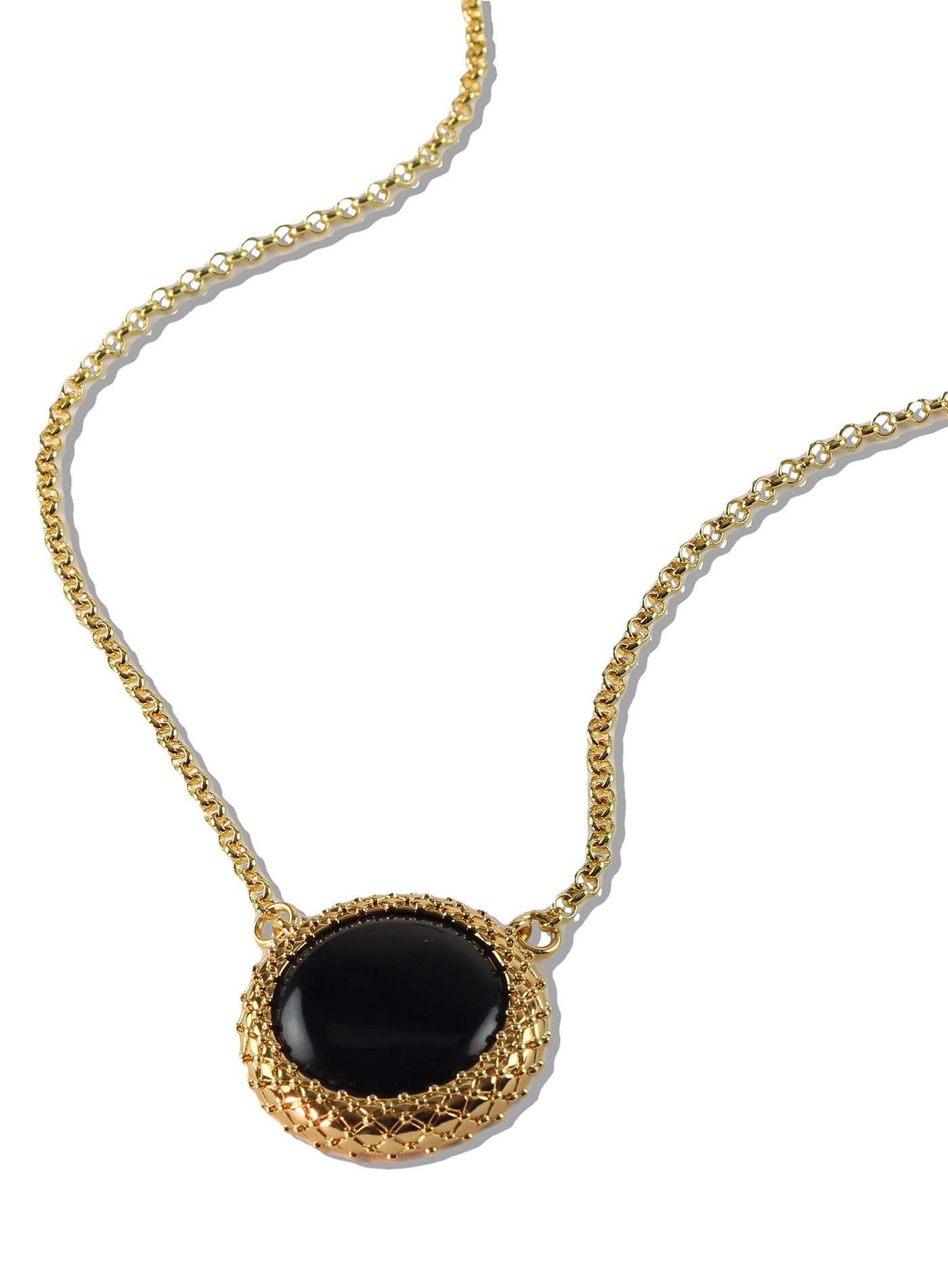 Royalty Pendant Necklace Black - Elizabeth Laine