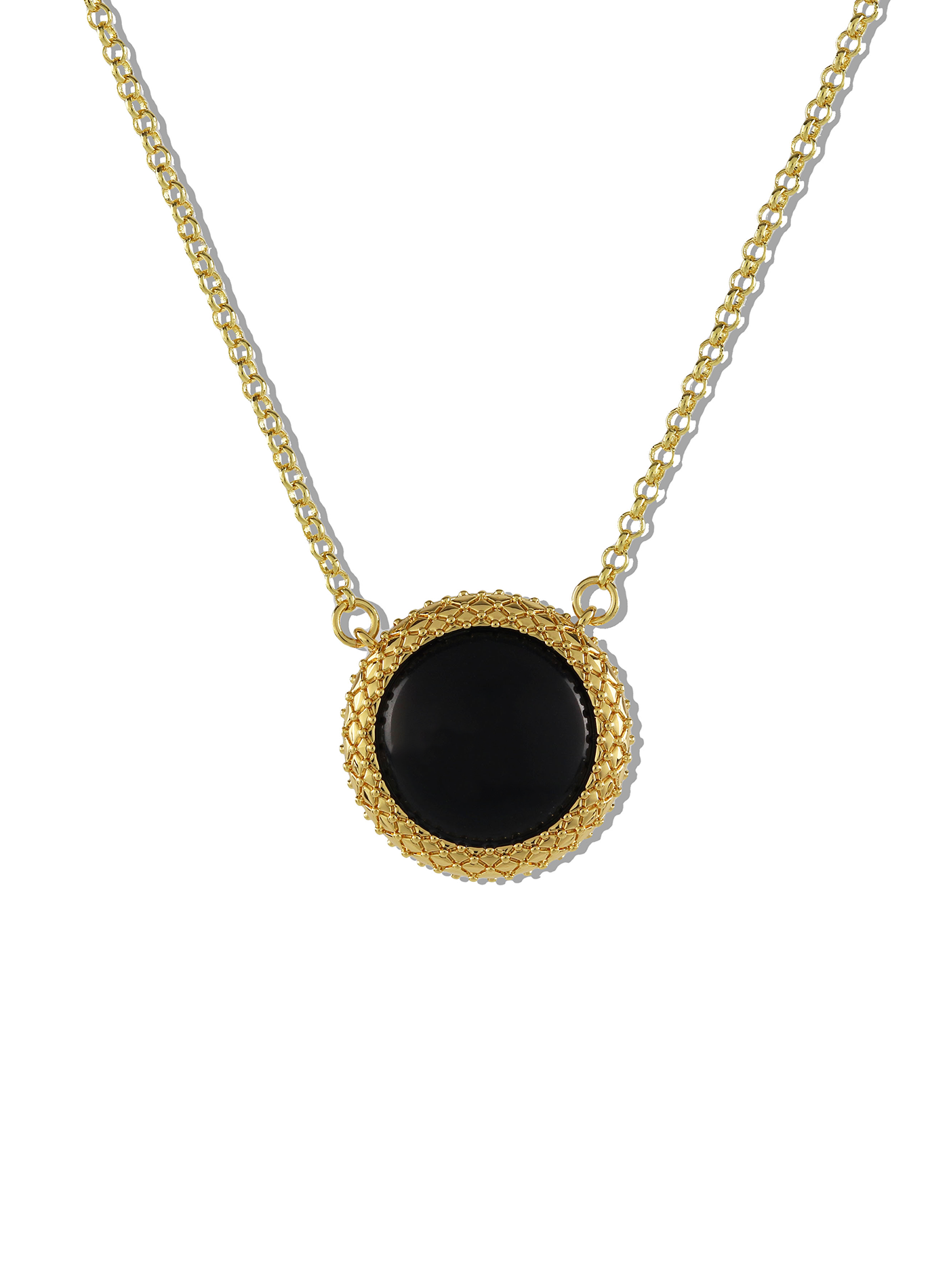 Royalty Pendant Necklace Black