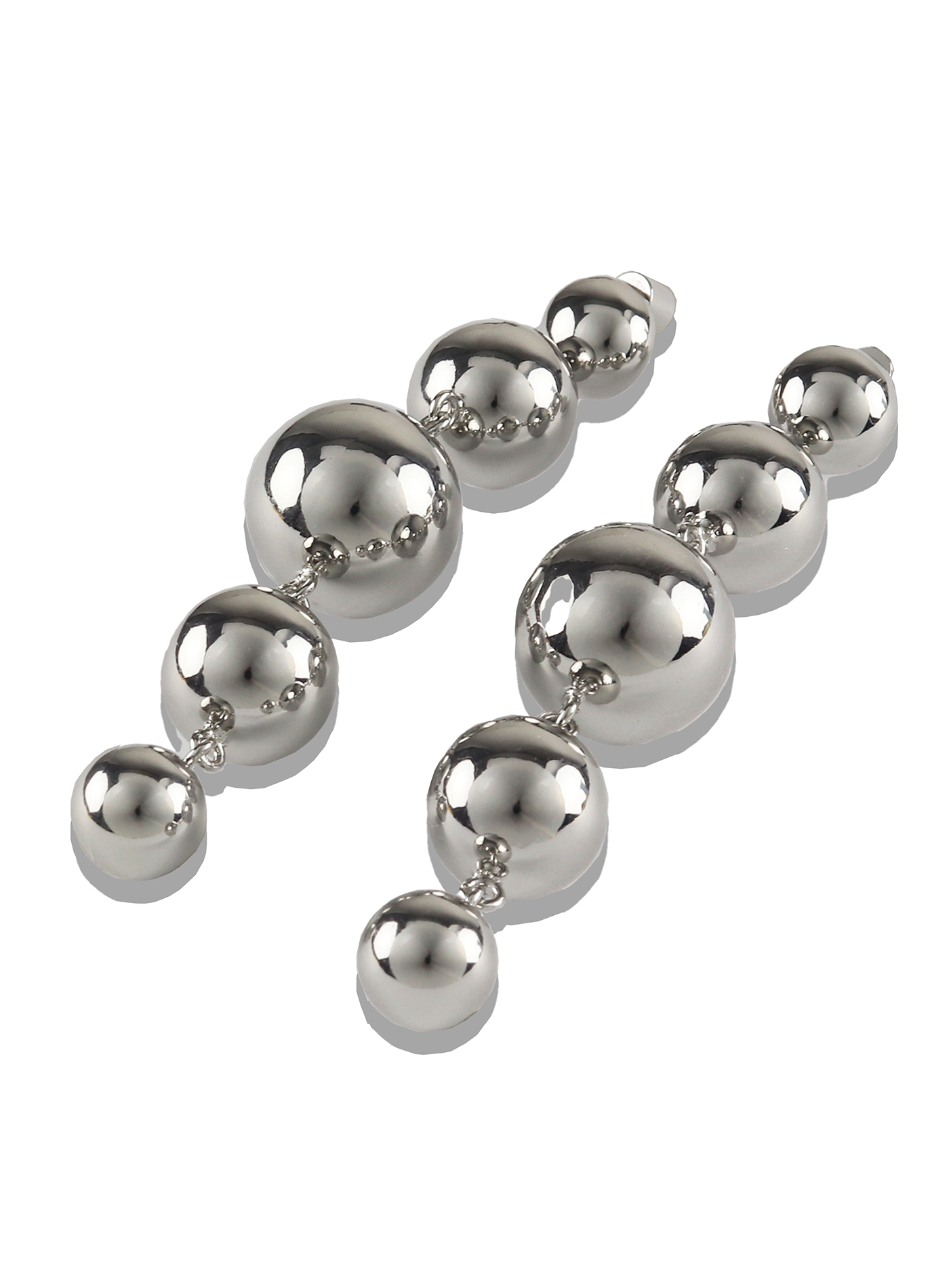 Solar Drop Earrings in Silver - Elizabeth Laine