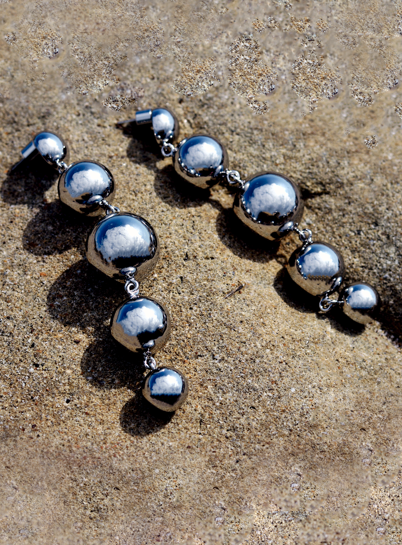 Solar Drop Earrings in Silver