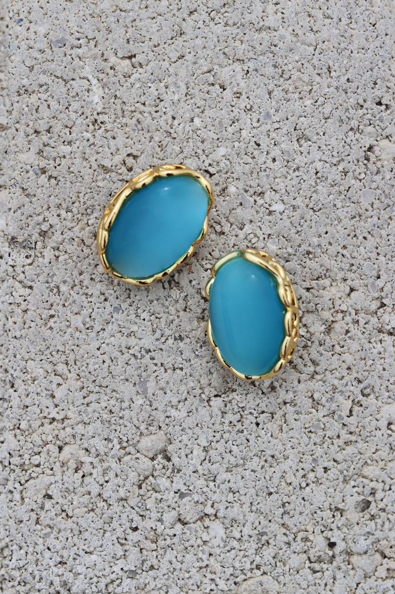 Monde Statement Earrings Turquoise