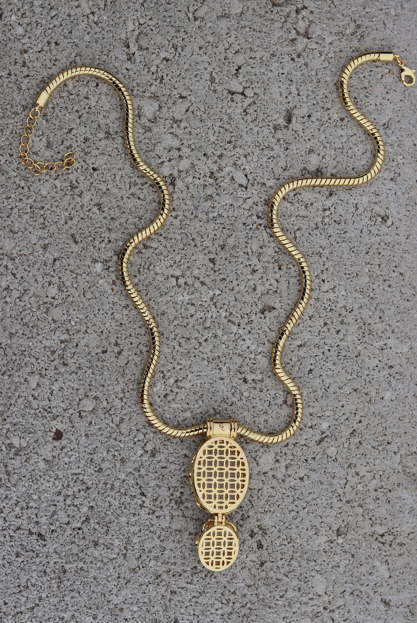 Monde Statement Necklace Turquoise Lime