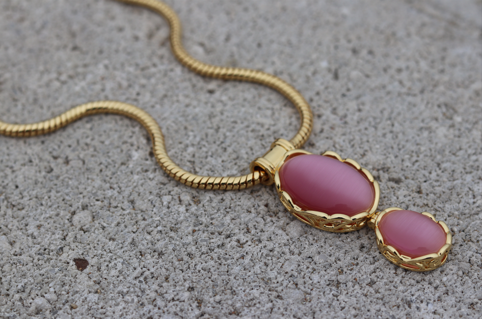 Monde Statement Necklace Pink