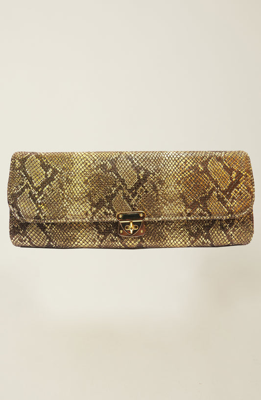 Cookie Clutch Gold Brown