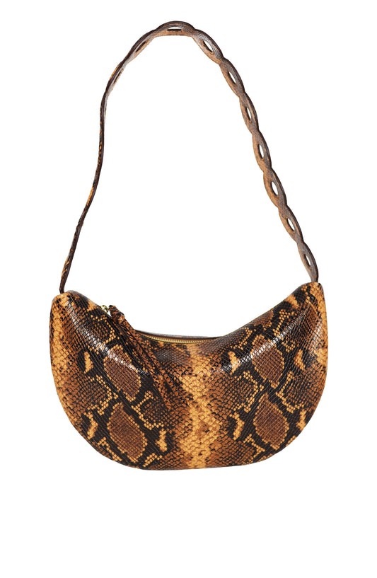 Empress Shoulder Bag Brown Snake
