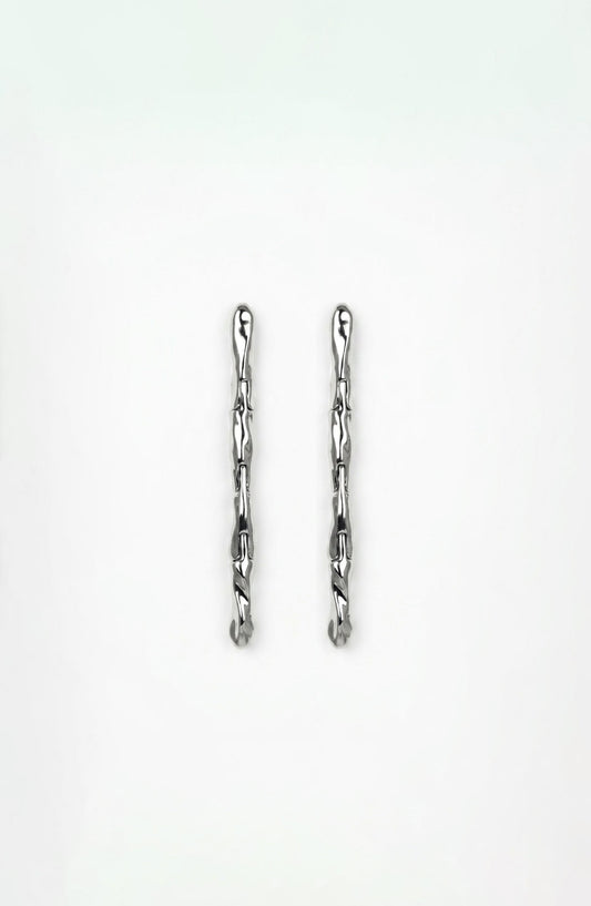 Lithe Drop Earrings Silver