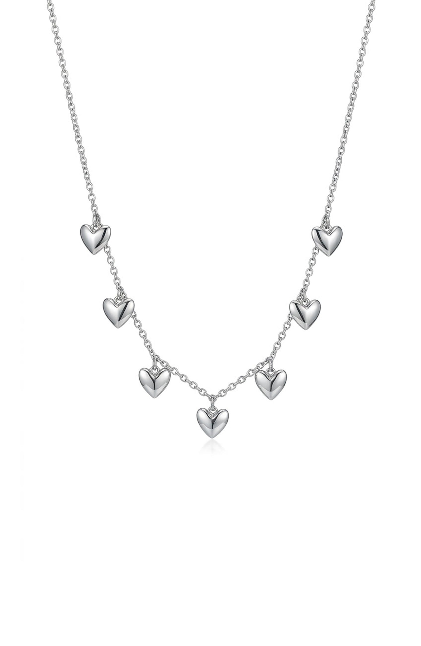 Love Charm Necklace Silver