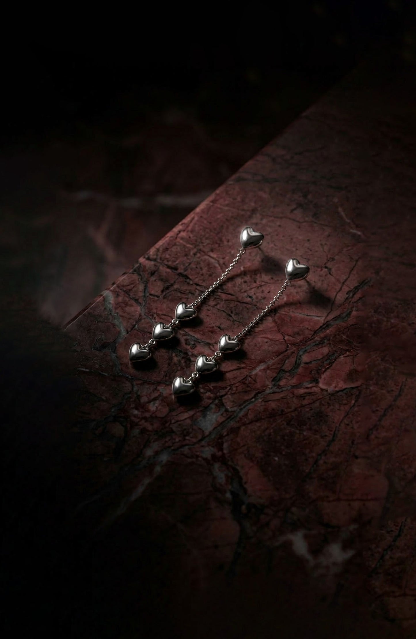 Love Drop Earrings Silver