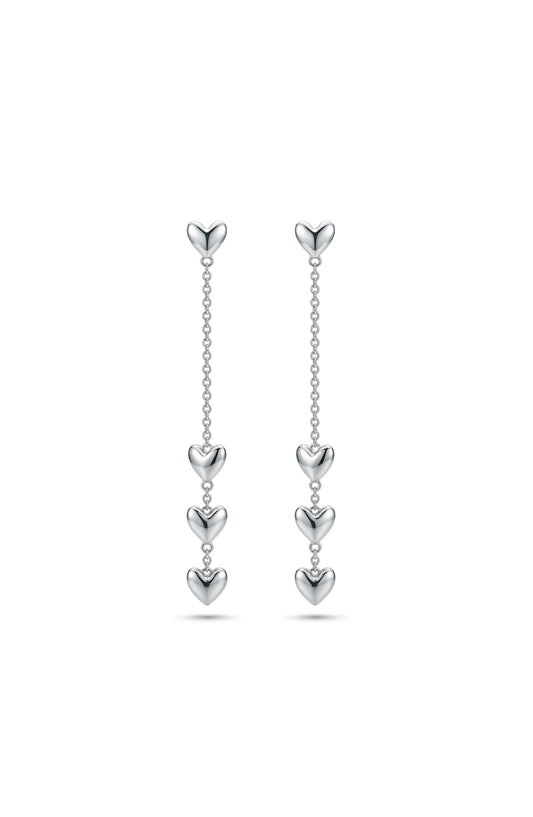 Love Drop Earrings Silver