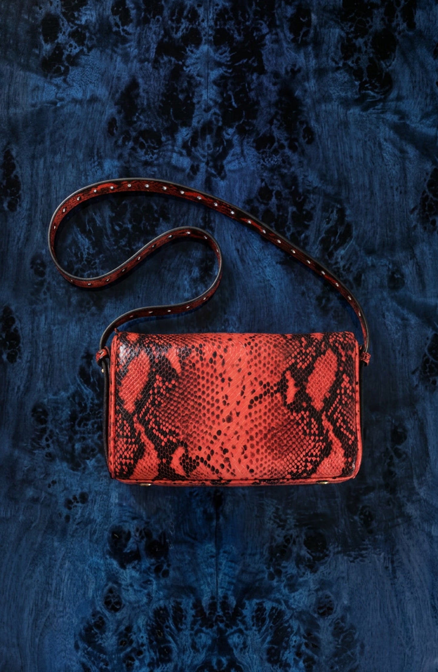 Maven Shoulder Bag Red Snake