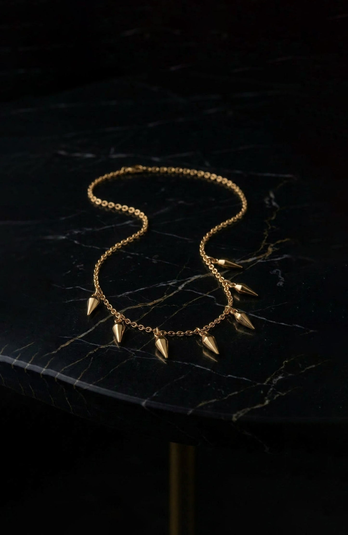 Rock Star Charm Necklace Gold