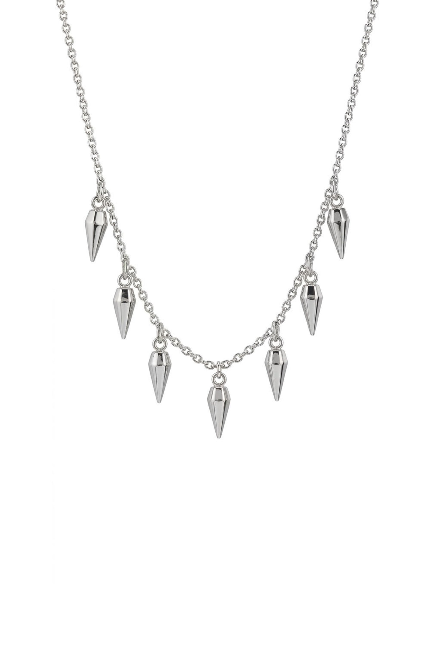Rock Star Charm Necklace Silver