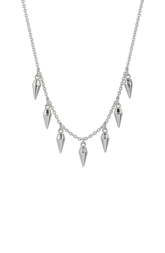Rock Star Charm Necklace Silver