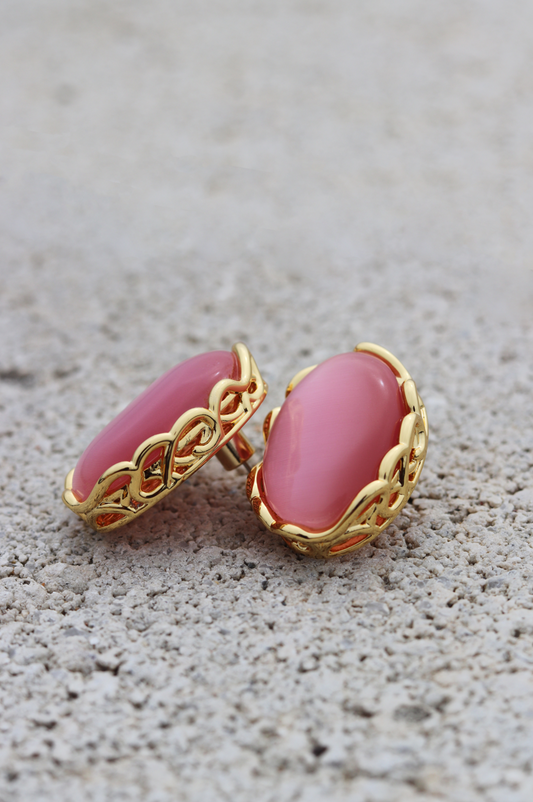 Monde Statement Earrings Pink