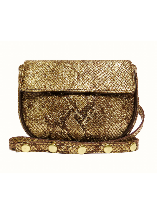 Taylor Pochette Gold Brown - Elizabeth Laine