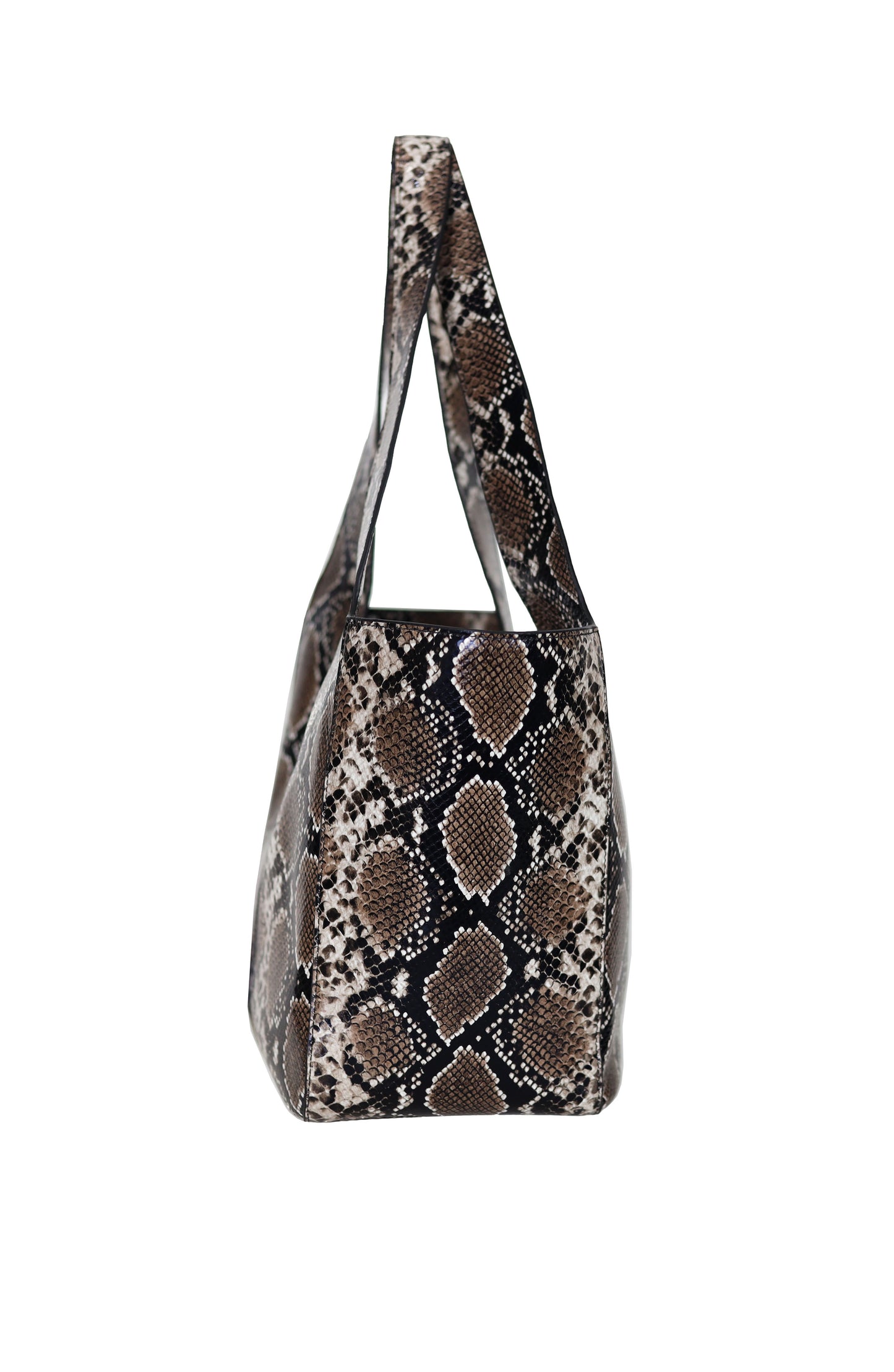 Venice Tote Natural Brown Snake