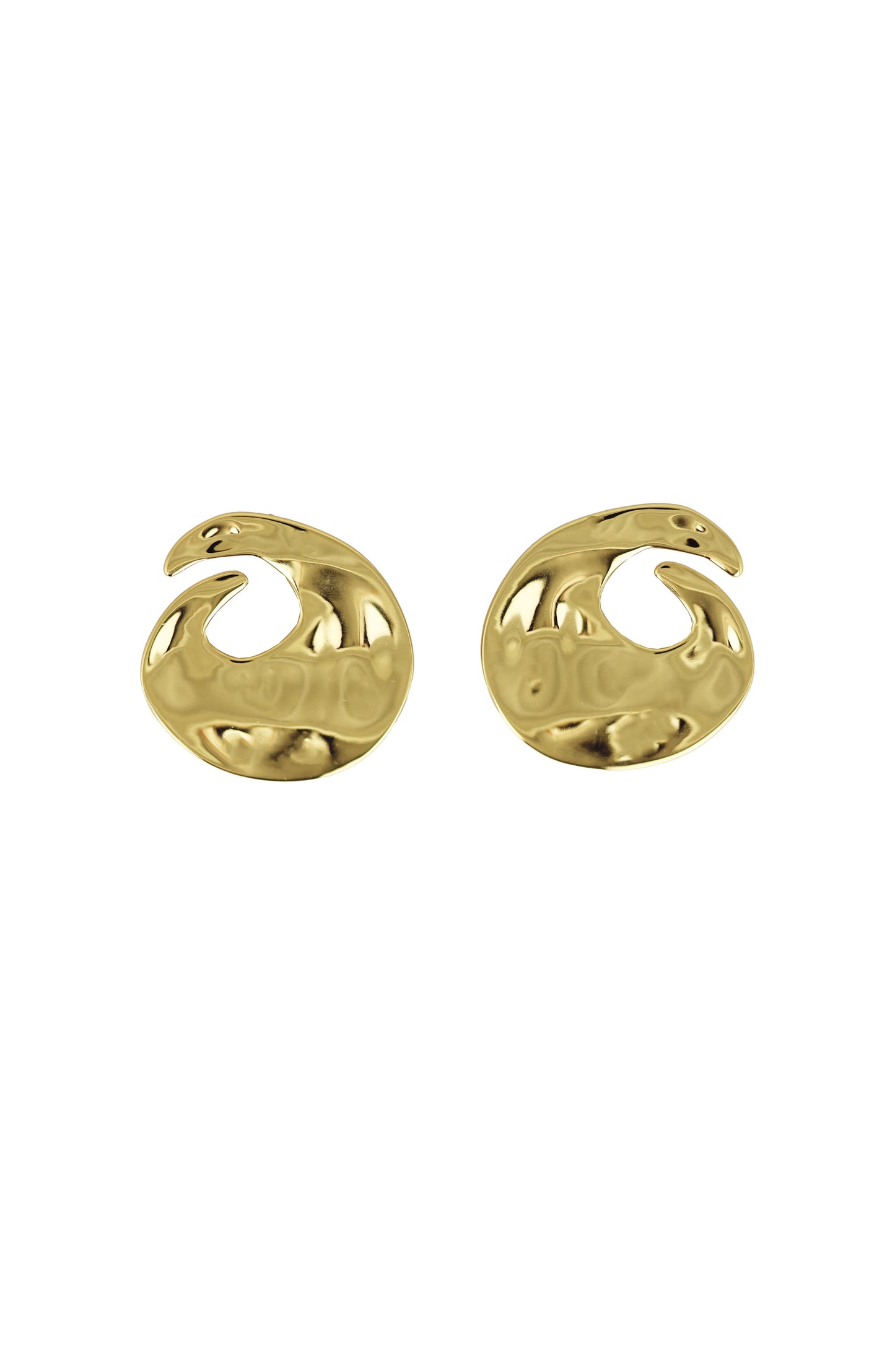 Vortex Statement Earrings Gold
