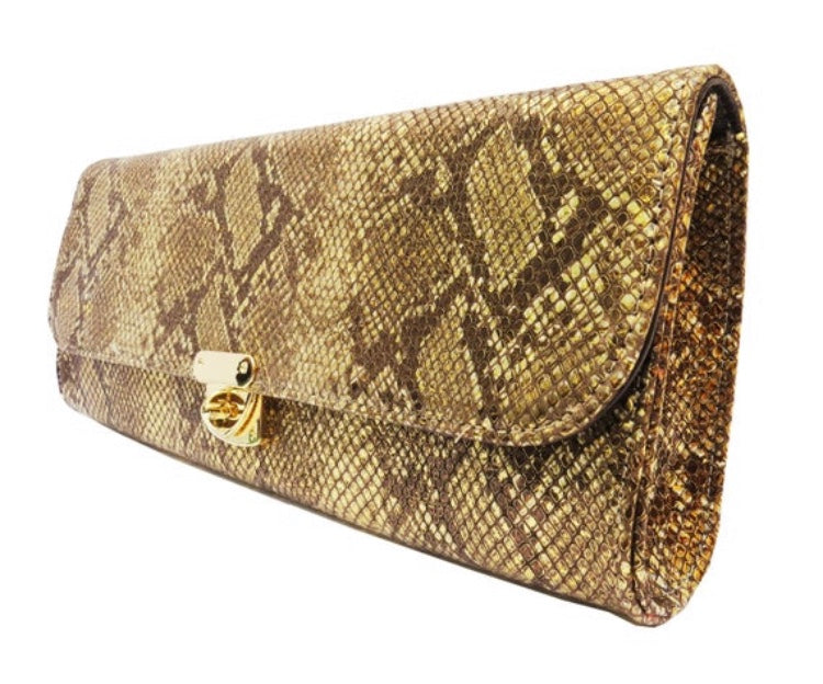 Cookie Clutch Gold Brown